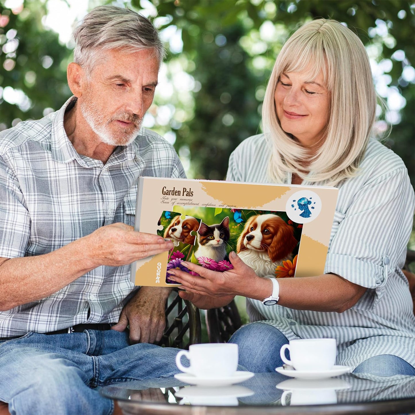 QUOKKA 13-Piece Dementia Puzzles for Adults — Large Piece Activities for Seniors (Cat, Dog & Birds)