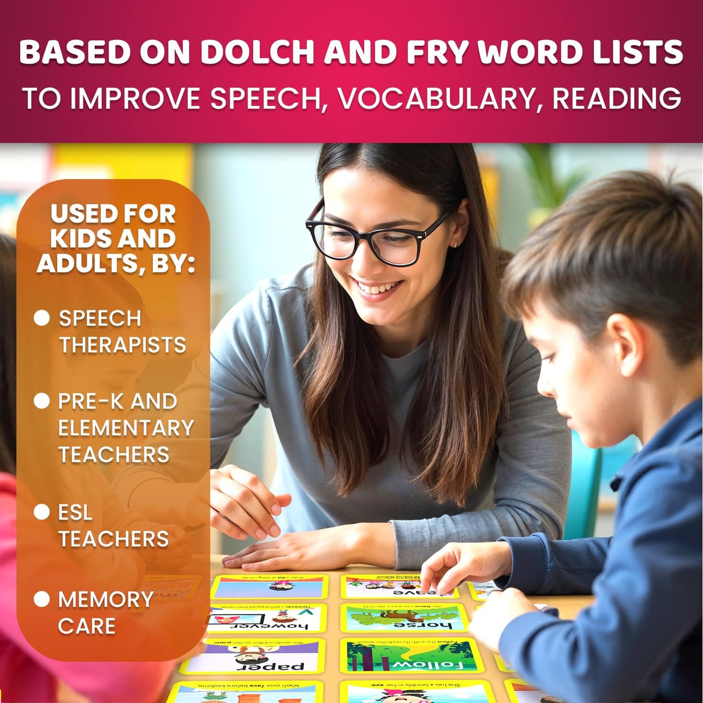 QUOKKA 520 Sight Words Flash Cards with Images & Sentences – Dolch & Fry Lists for Reading Fluency