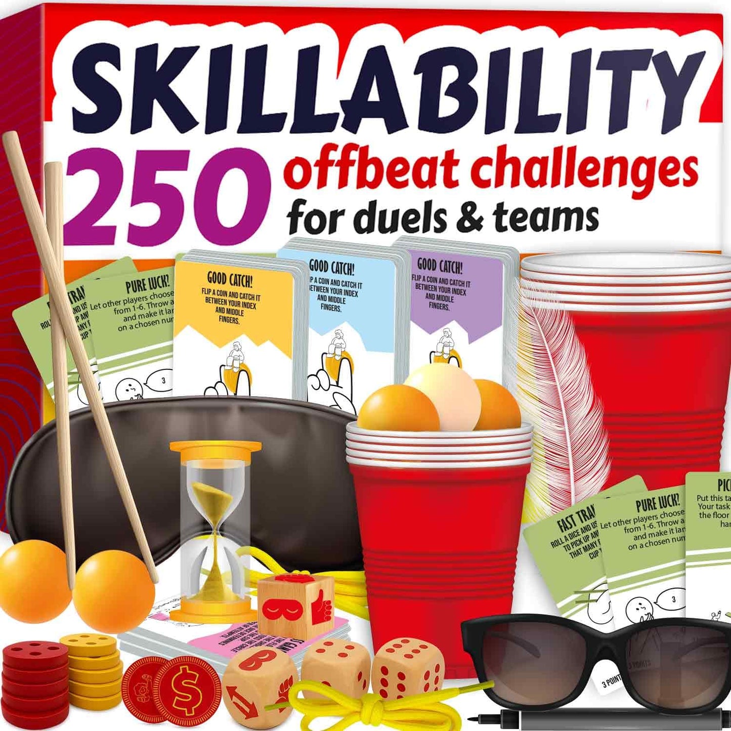 QUOKKA Party Games for Adults & Family – 250 Challenges for 2–14 Players