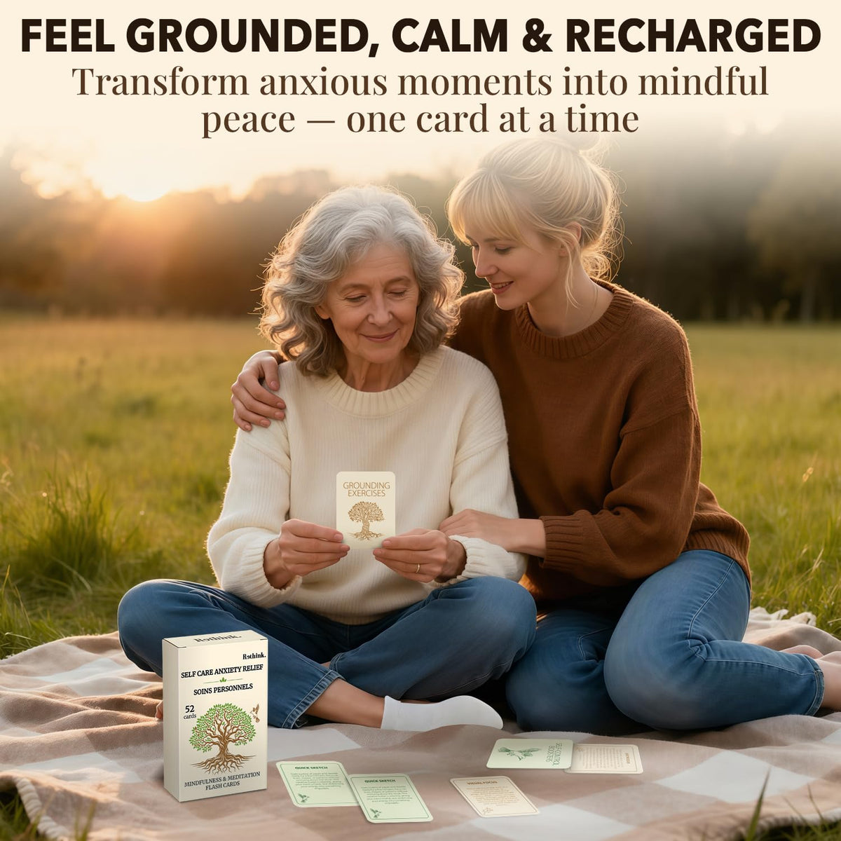 QUOKKA 52 Mindfulness Cards for Calm, Focus & Emotional Balance | Self-Care & Anxiety Relief
