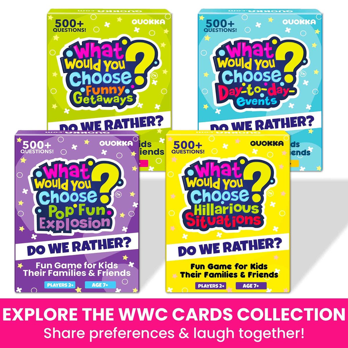QUOKKA Fun Card Game for Teens, Kids & Adults | 500+ Hilarious Icebreaker Questions