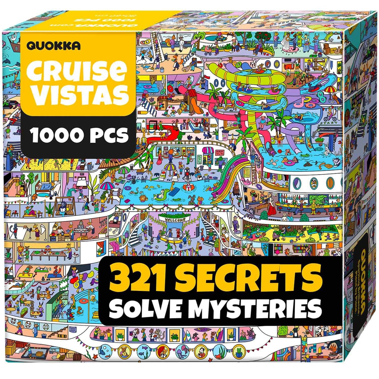 QUOKKA 1000-Piece Cruise Vistas Jigsaw Puzzle – Premium Box & Extra Challenge Pack