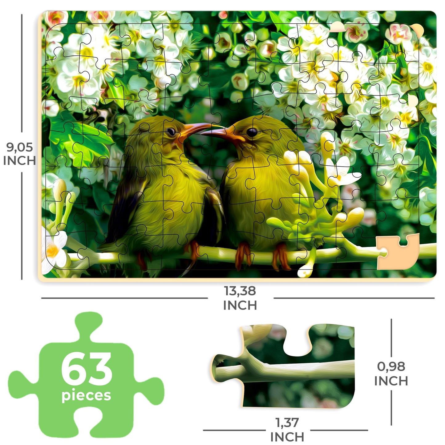 QUOKKA 63-Piece Dementia Puzzles for Adults – 3-Set Large-Piece Jigsaws for Seniors (Cats & Birds)