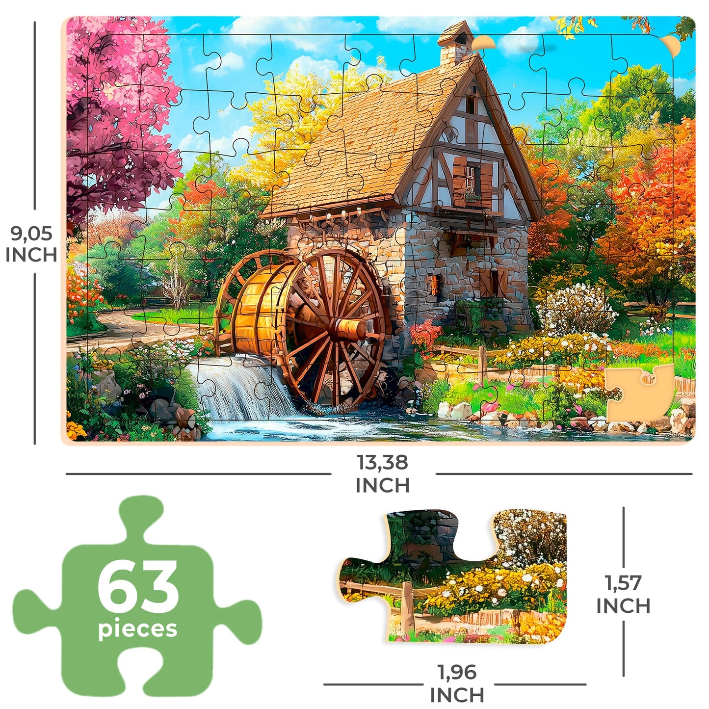 QUOKKA 3 Large-Piece Dementia Puzzles for Seniors – 100-Piece Jigsaws (Riverside, Platform, Animals)