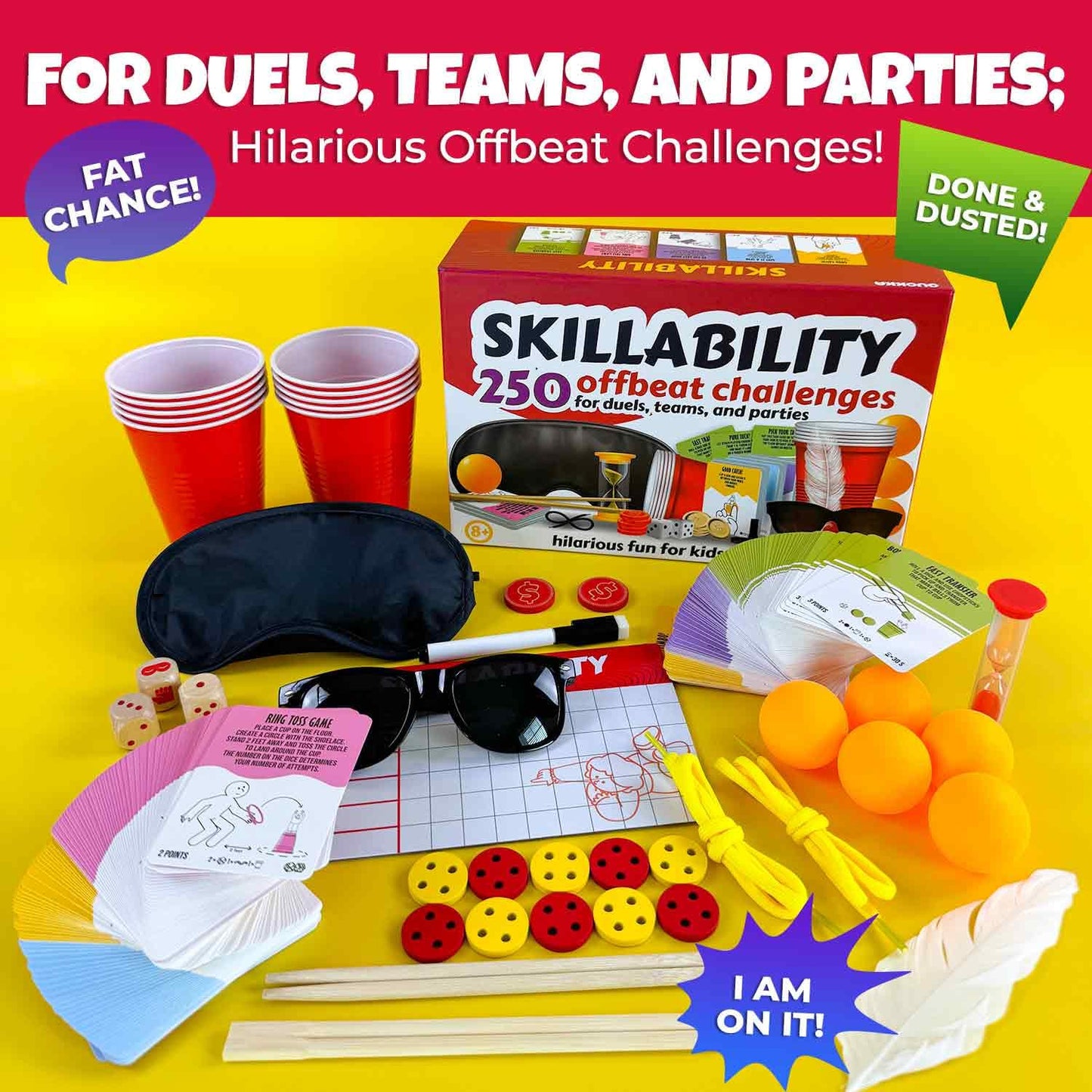 QUOKKA Party Games for Adults & Family – 250 Challenges for 2–14 Players