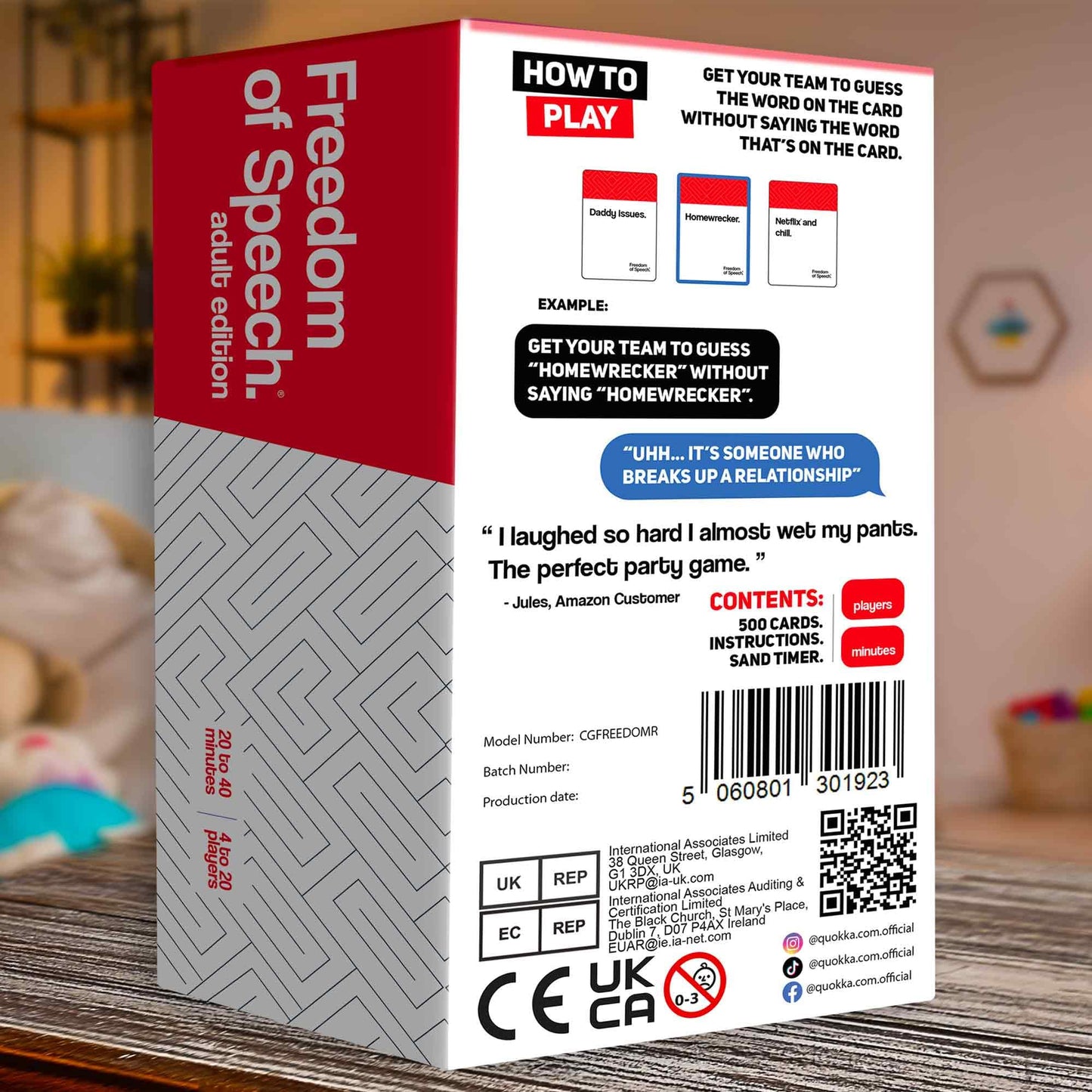 QUOKKA Freedom of Speech Card Game – Fast-Paced Word Guessing Party Challenge