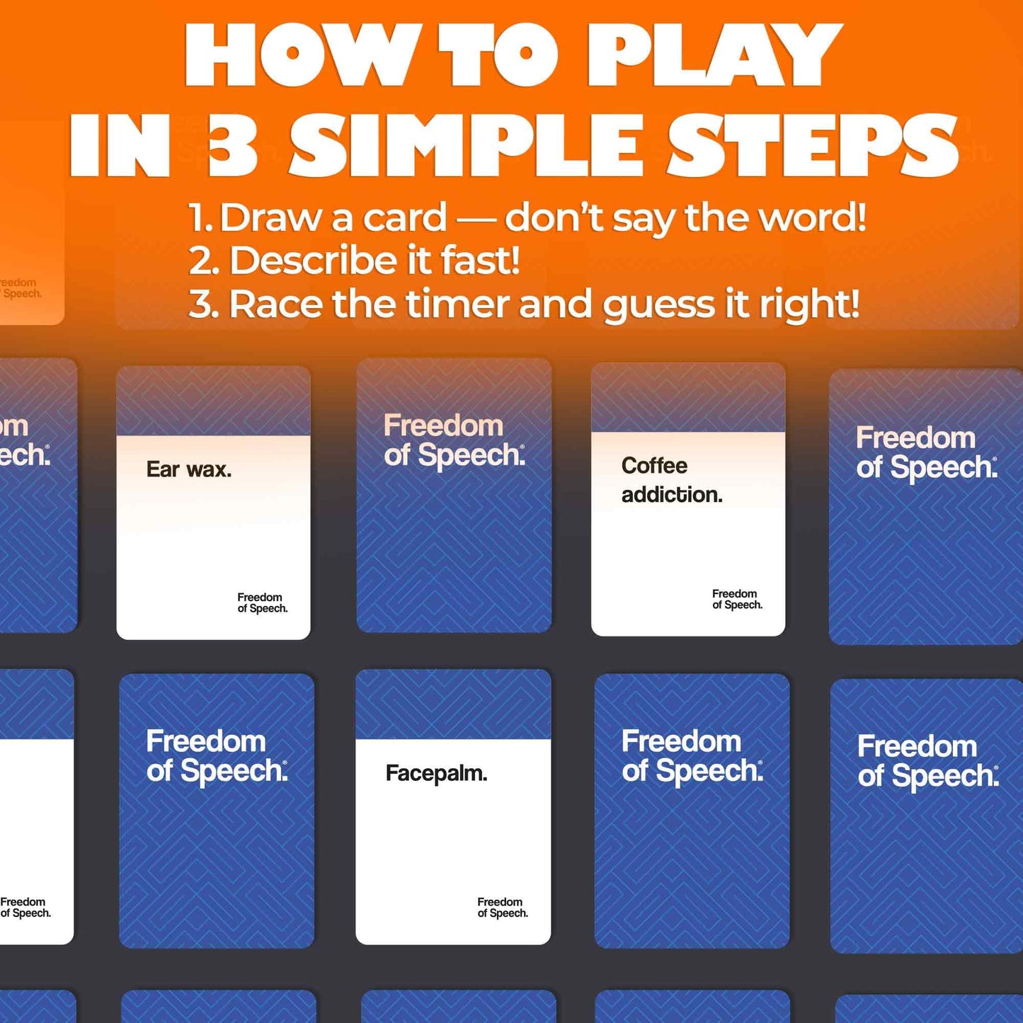 QUOKKA Freedom of Speech Card Game – Family Edition | Fast-Paced Word Guessing