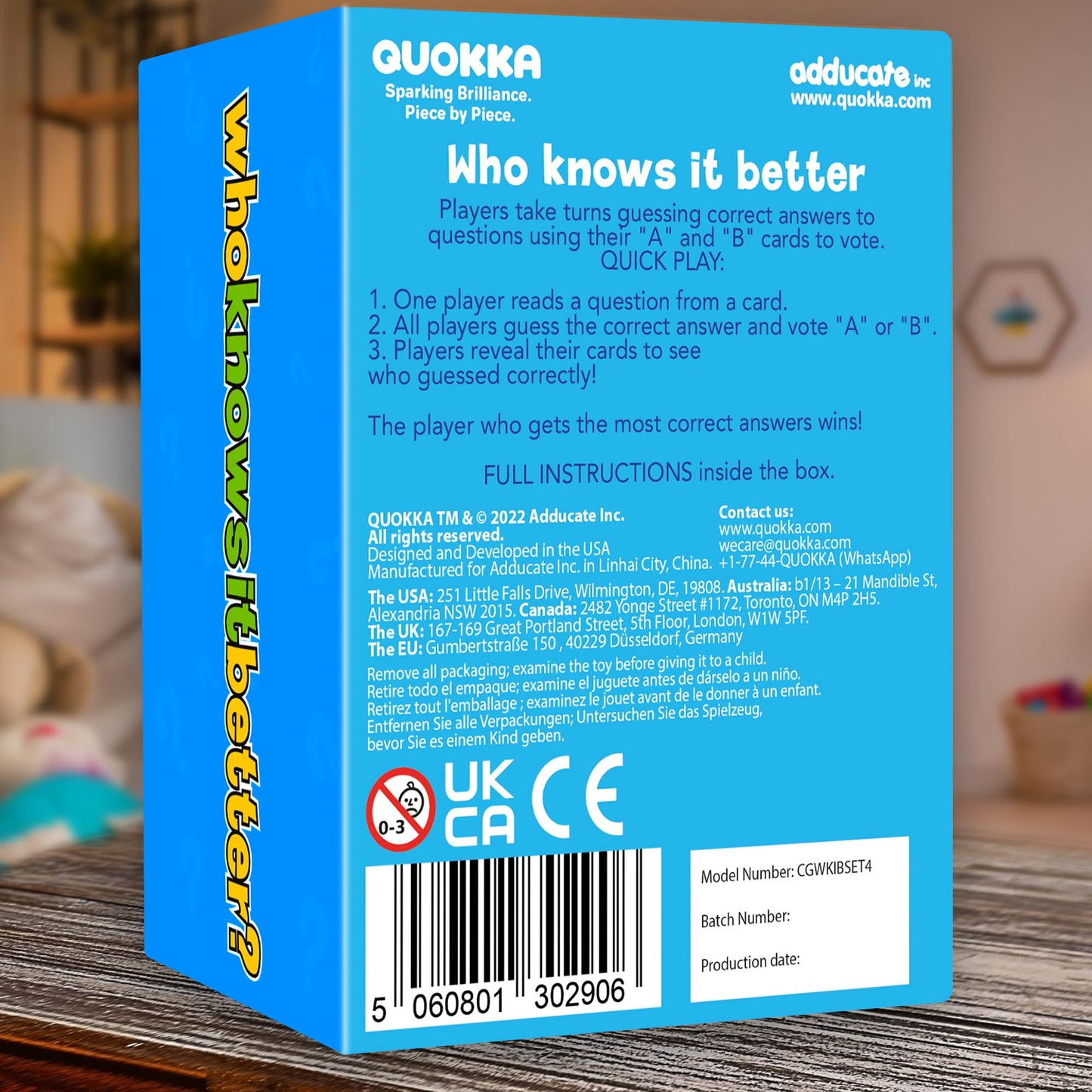 QUOKKA Who Knows It Better? Family Trivia Cards – 2000+ Questions