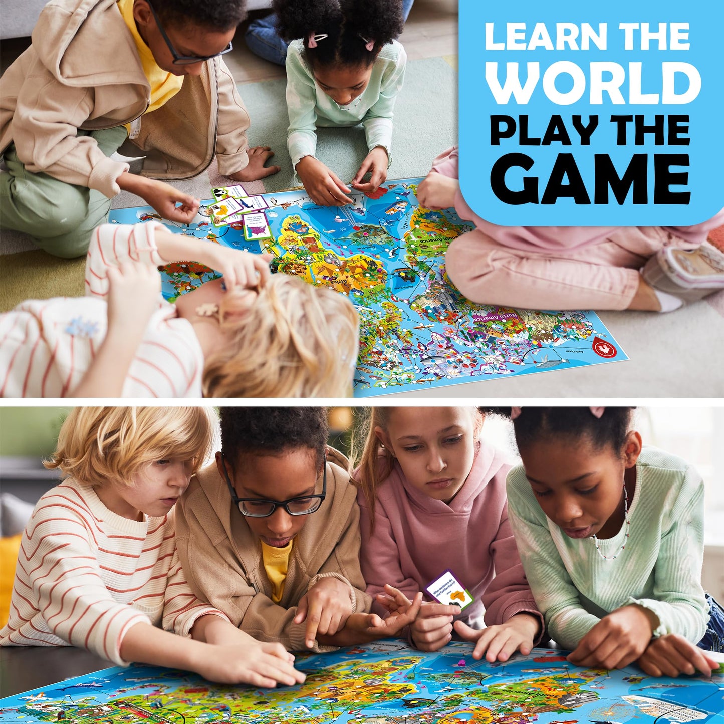 QUOKKA World Race Board Game - Geography & Culture for Ages 6-12 and Family Fun
