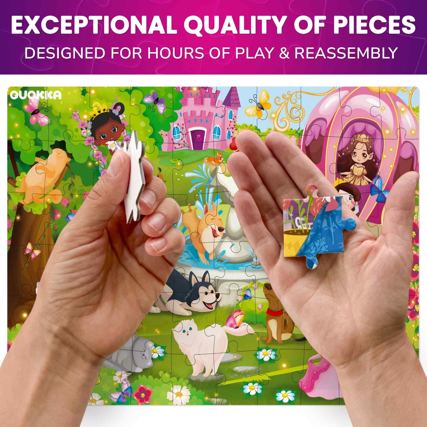 QUOKKA Puzzles for Kids 4-6 — 4x60-Piece Unicorn & Animal Jigsaw Puzzles
