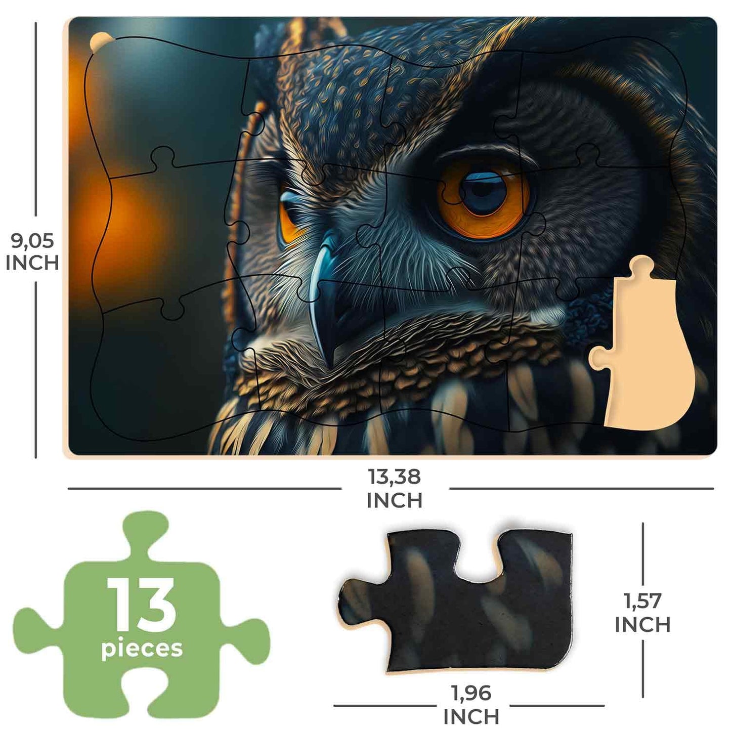 QUOKKA 13-Piece Dementia Puzzles for Adults — Large Piece Activities for Seniors (Cat, Dog & Birds)