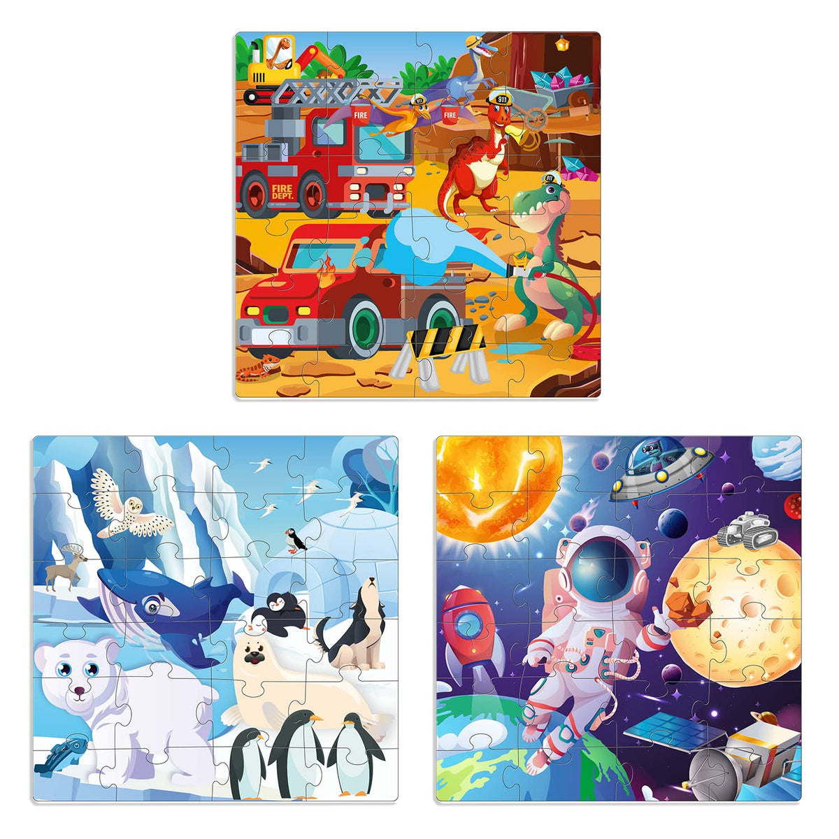 QUOKKA Magnetic Toddler Puzzles – 24-Piece Set for Ages 2-4 | Travel & Learning