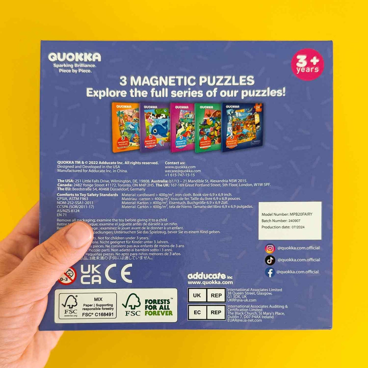 QUOKKA Magnetic Toddler Puzzles – 20-Piece Travel Book for Ages 2-5 (Unicorns, Princesses, Fairies & Mermaids)