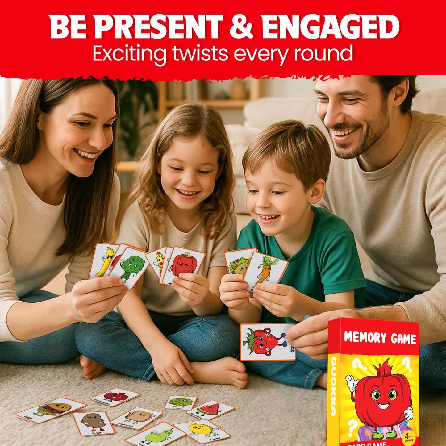 QUOKKA Memory Games for Kids Ages 4–8 | Fun Travel Card Game for Memory & Focus