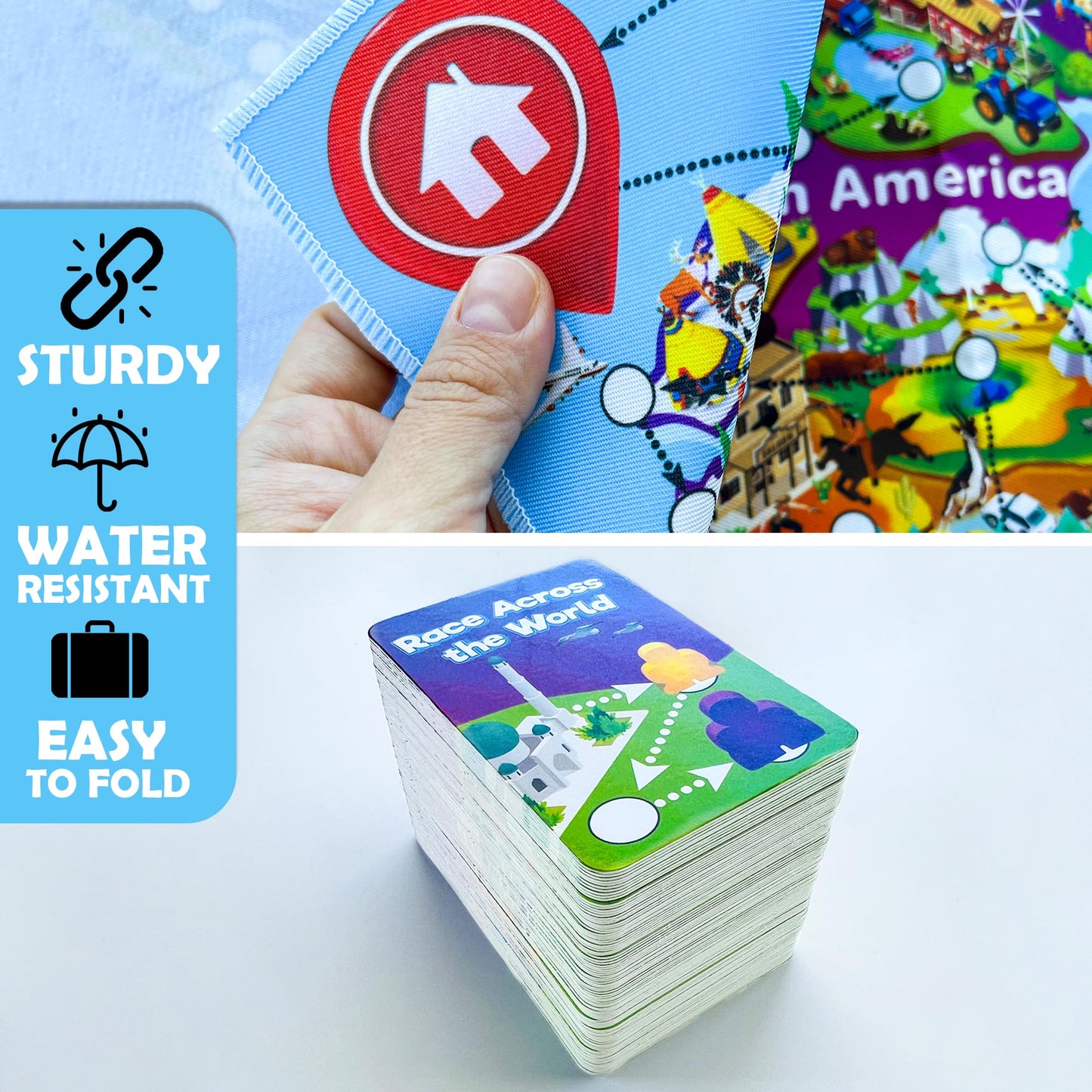 QUOKKA World Race Board Game - Geography & Culture for Ages 6-12 and Family Fun
