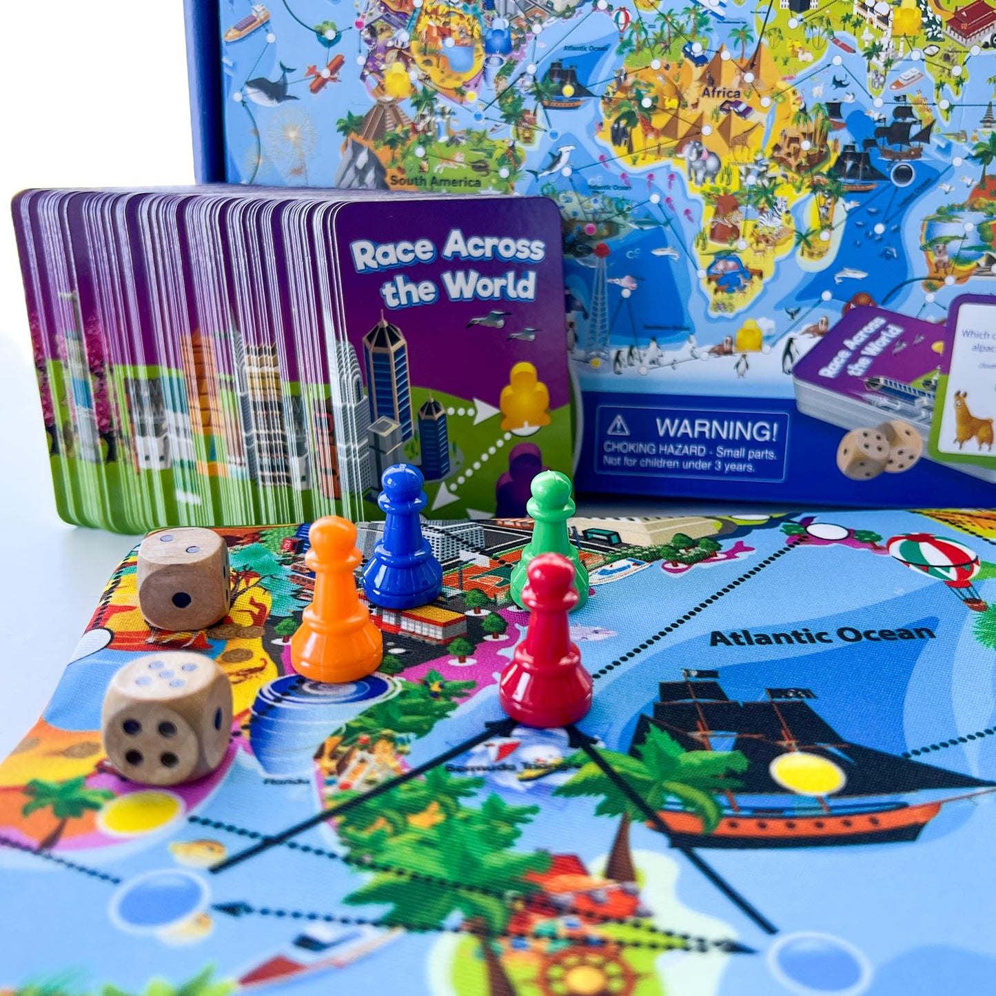 QUOKKA World Race Board Game - Geography & Culture for Ages 6-12 and Family Fun