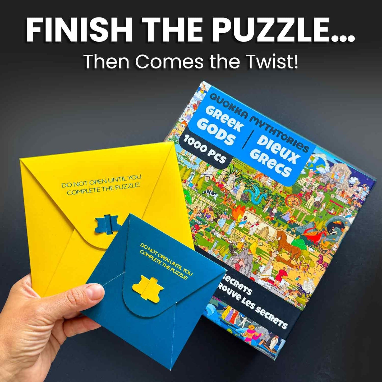 QUOKKA 1000-Piece Puzzle: Greek Gods with Secret Quests & Immersive Audio Story