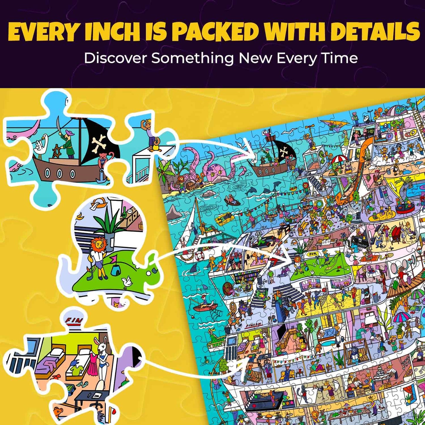 QUOKKA 1000-Piece Cruise Vistas Jigsaw Puzzle – Premium Box & Extra Challenge Pack