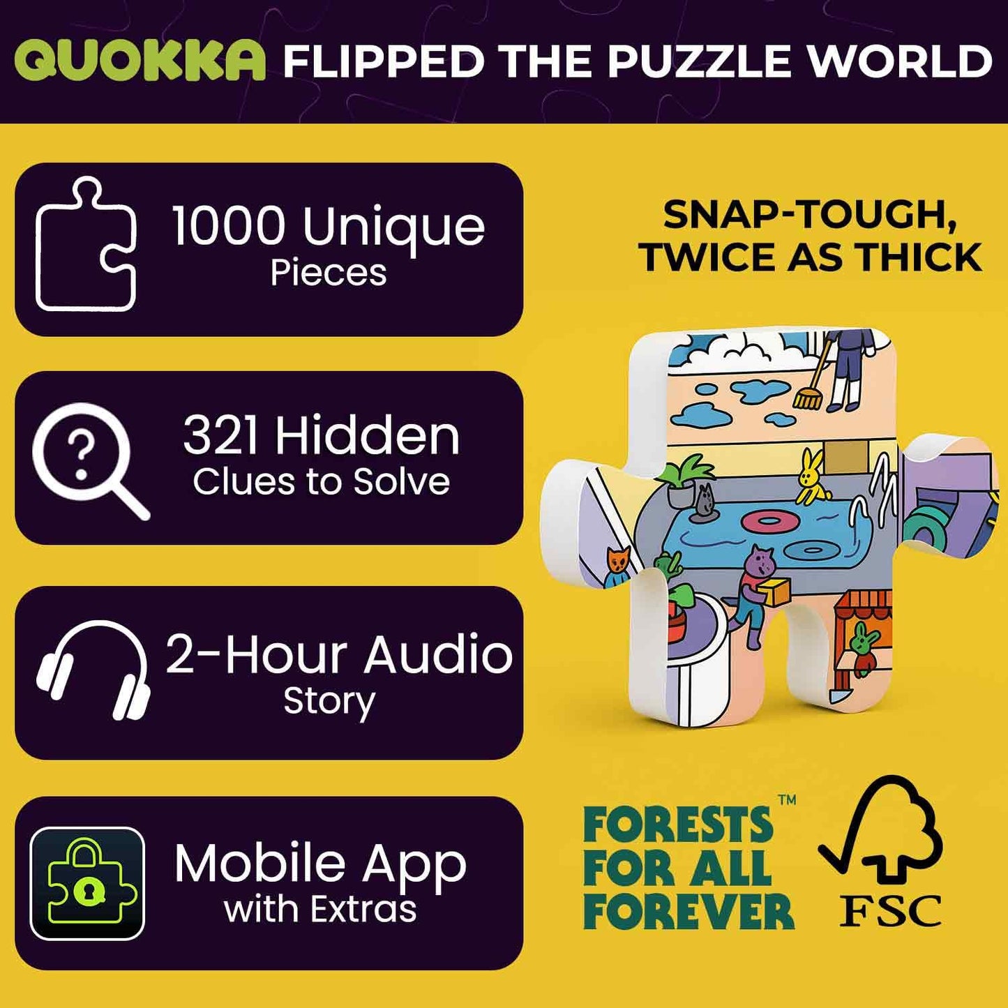 QUOKKA 1000-Piece Cruise Vistas Jigsaw Puzzle – Premium Box & Extra Challenge Pack