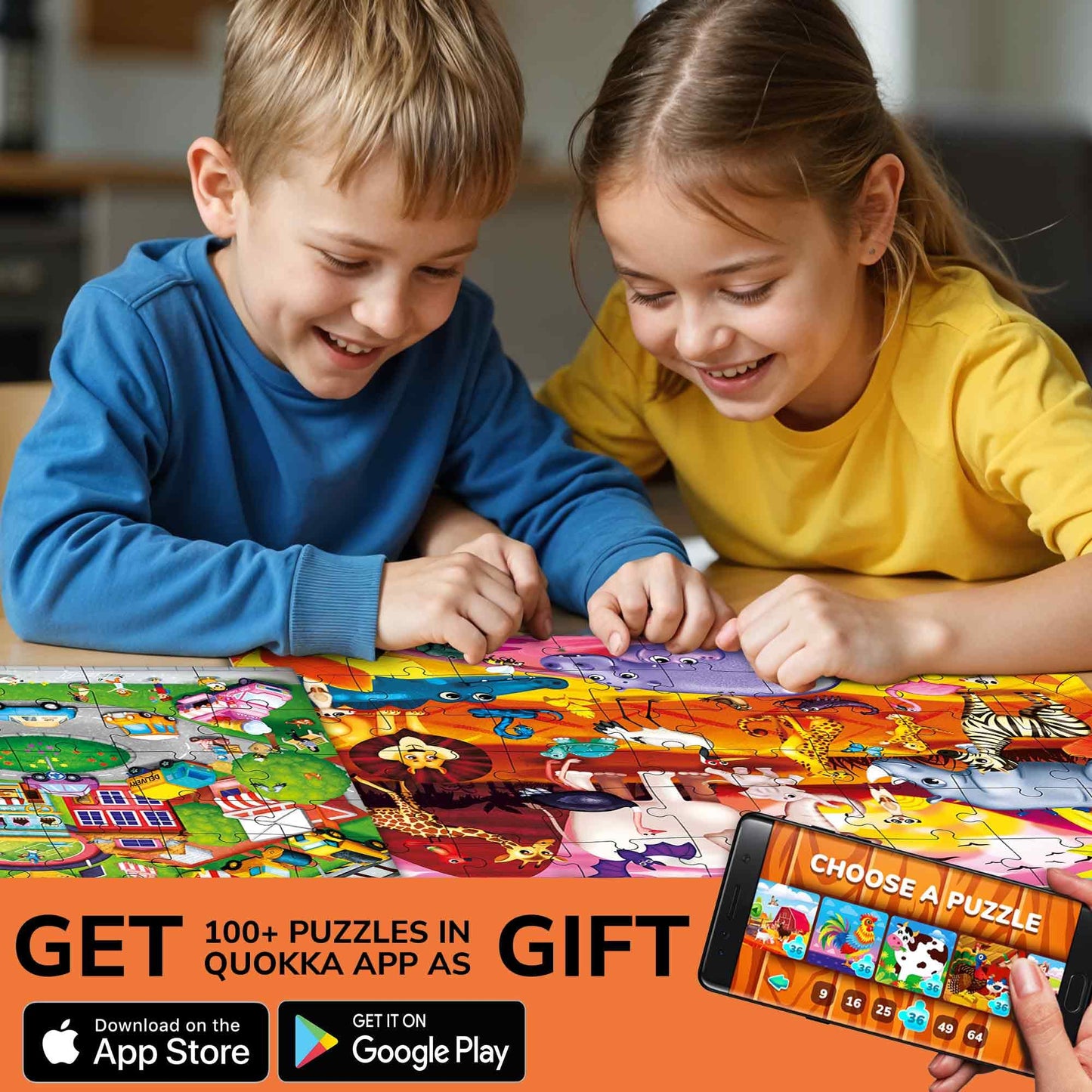 QUOKKA Puzzles for Kids Ages 3-5 | 4 x 48-Piece Jigsaw Puzzles by QUOKKA