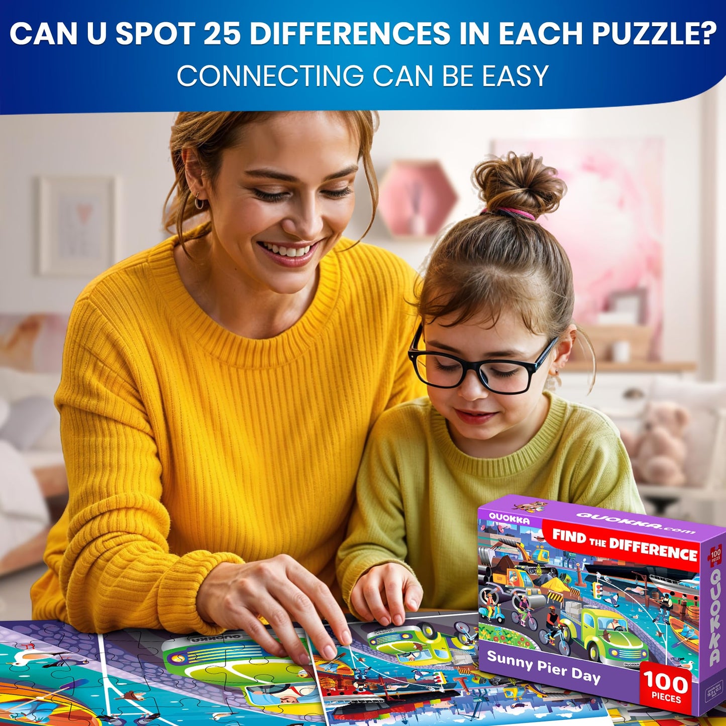 QUOKKA 100-Piece Puzzles for Kids 4-10 | Cars, Safari Animals & Construction Vehicles