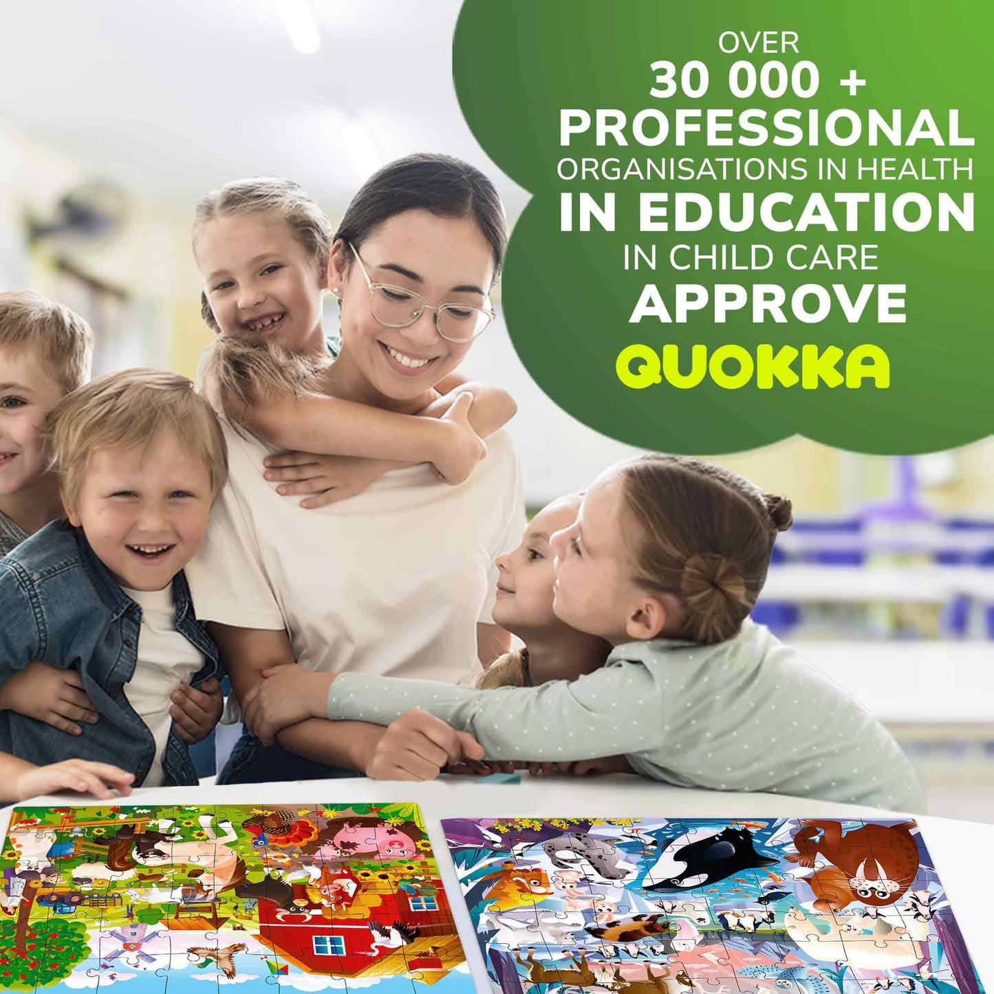 QUOKKA Puzzles for Kids Ages 3-5 | 4 x 48-Piece Jigsaw Puzzles by QUOKKA
