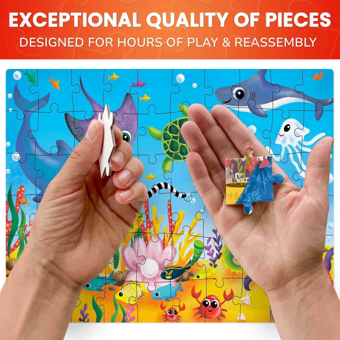 QUOKKA Puzzles for Kids 4-6 | 4x60-Piece Animal Jigsaw Puzzles