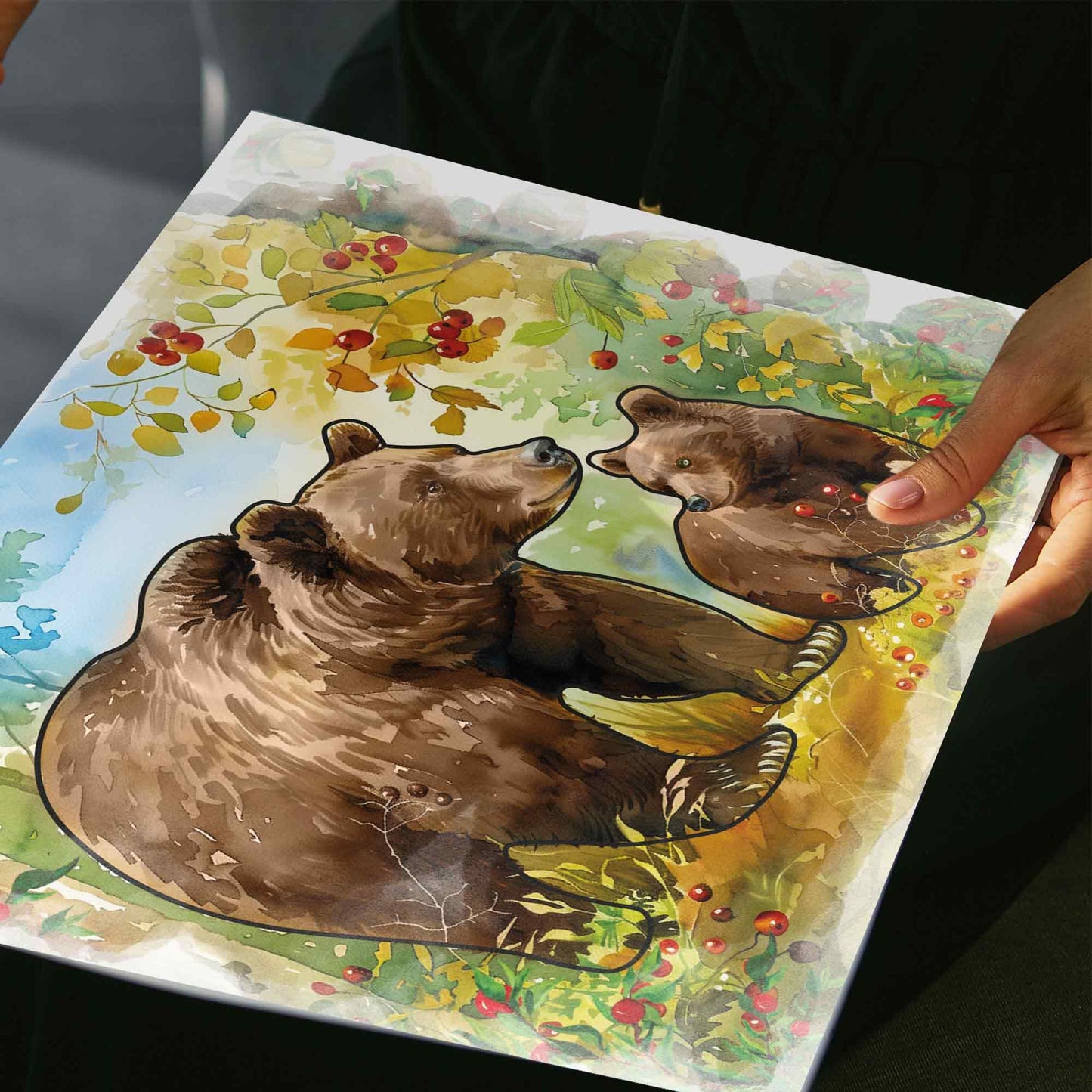 QUOKKA Water Painting Set for Seniors – Forest Moments Dementia Activities