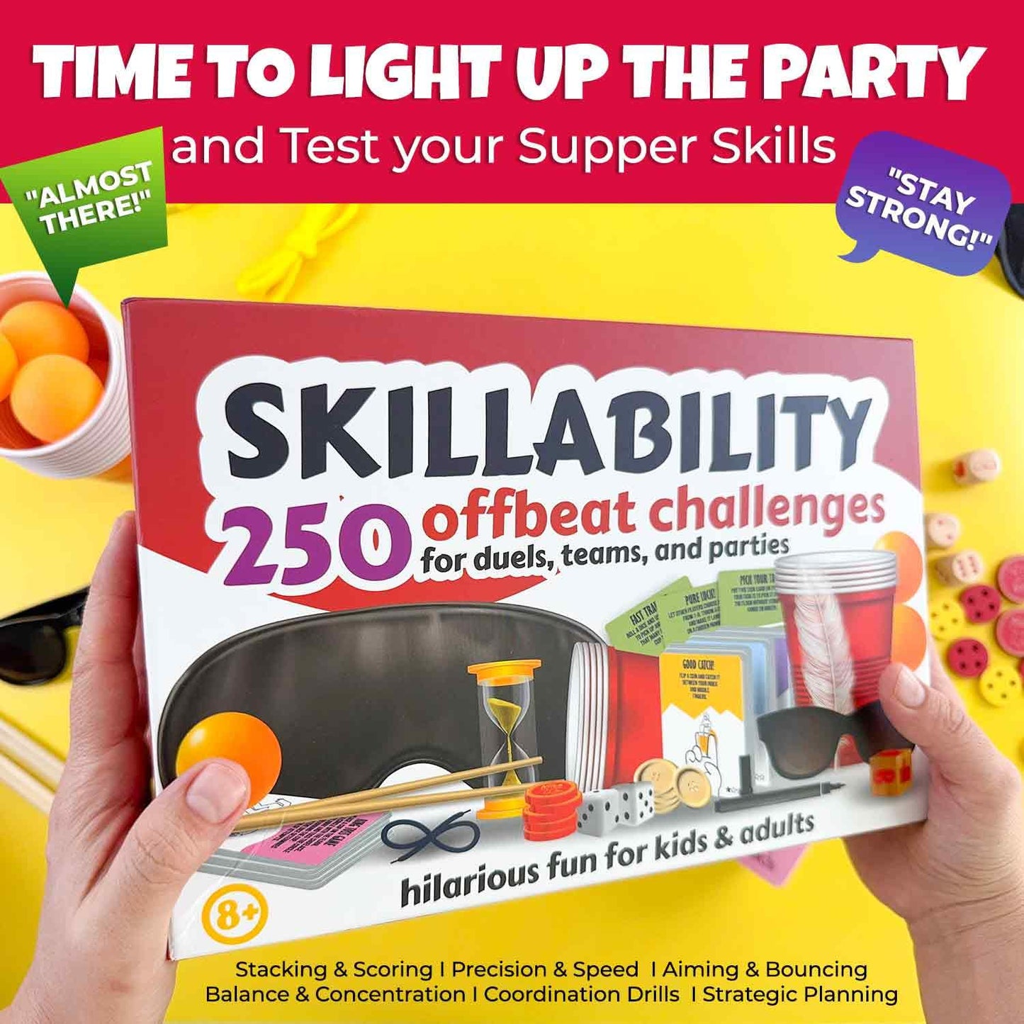 QUOKKA Party Games for Adults & Family – 250 Challenges for 2–14 Players