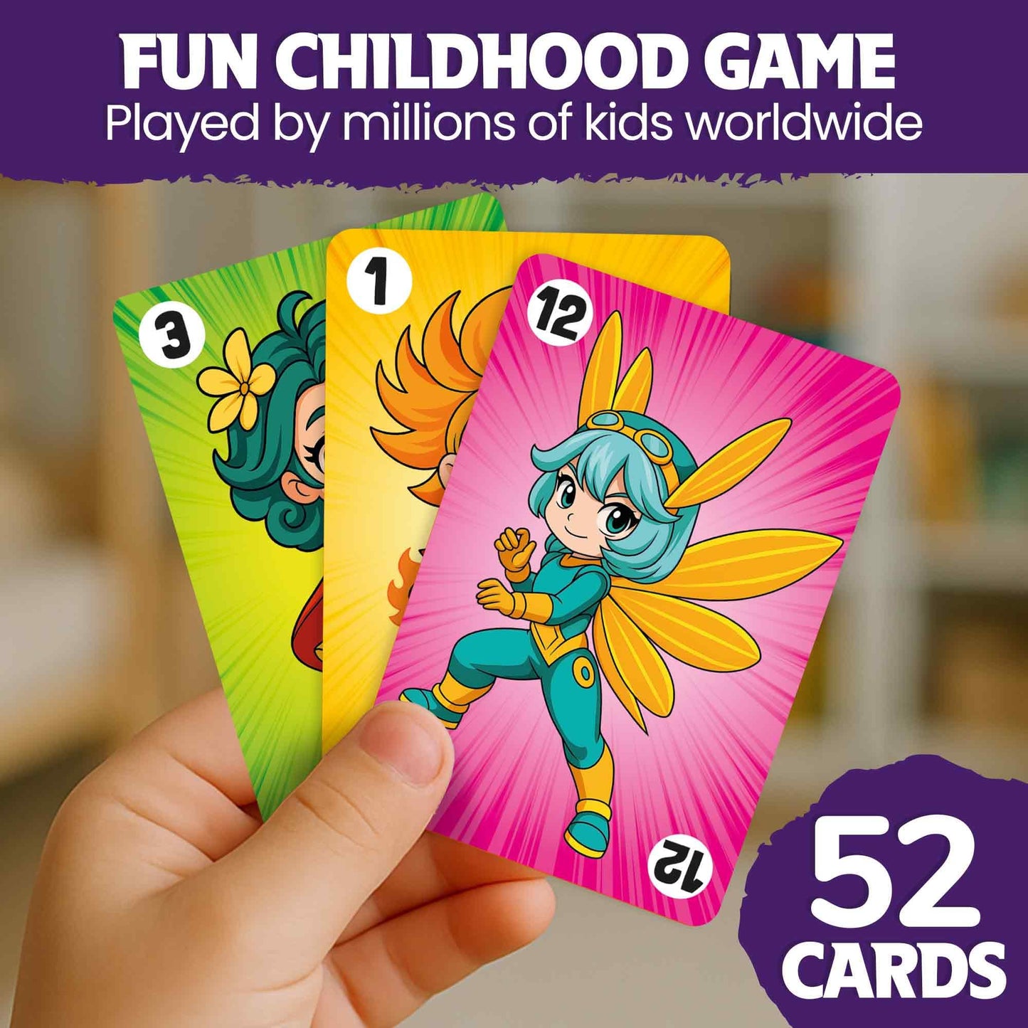 QUOKKA War Card Game for Kids Ages 4–8 — Fun Family Card Game, Travel-Ready & Easy to Learn