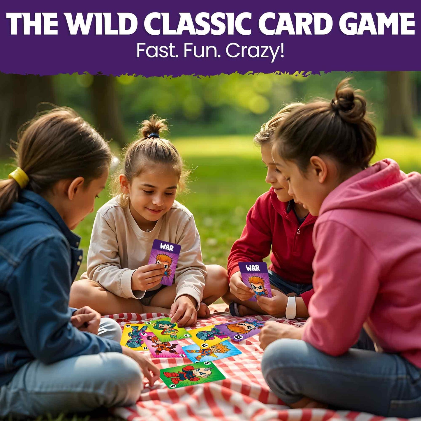 QUOKKA War Card Game for Kids Ages 4–8 — Fun Family Card Game, Travel-Ready & Easy to Learn