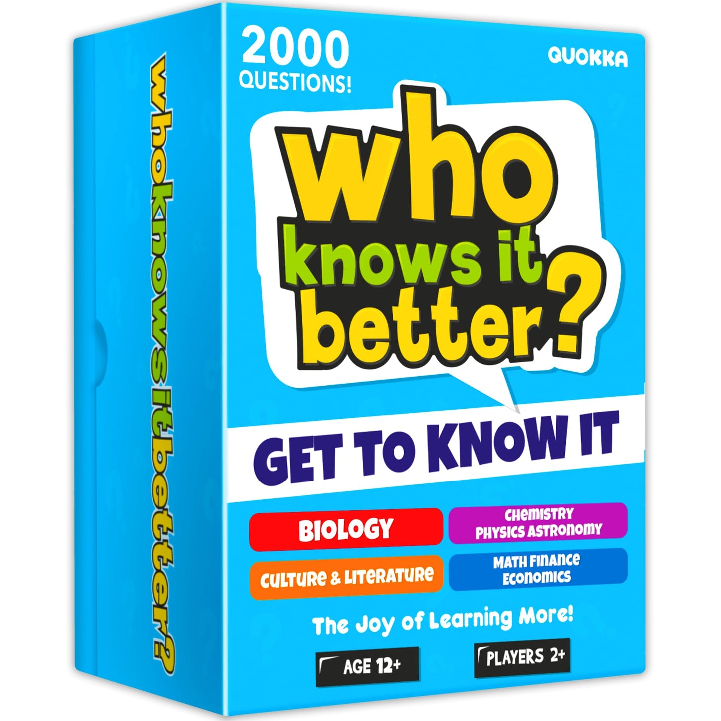 QUOKKA Who Knows It Better? Family Trivia Cards – 2000+ Questions