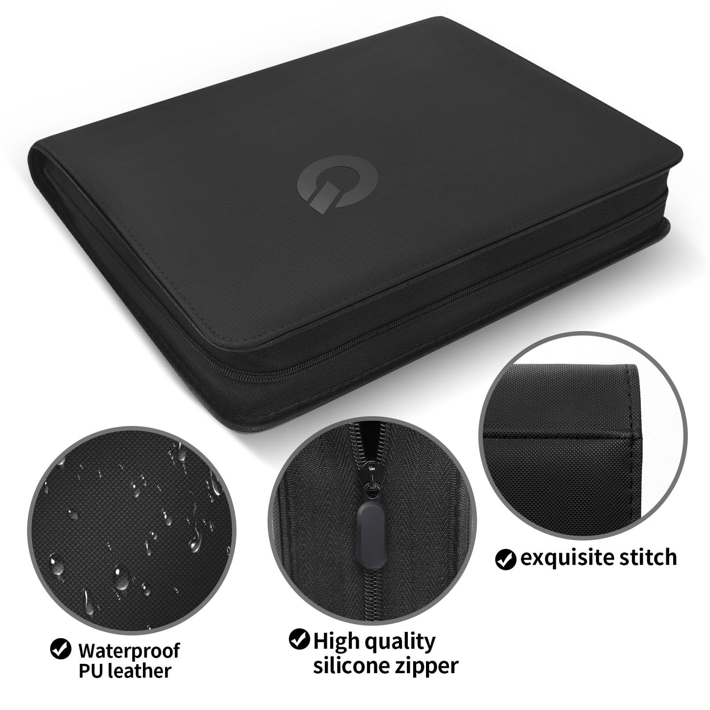 Qurhafoo Toploader Binder | Holds 324 Toploaders, 9-Pocket Pages, 3x4'' Card Storage