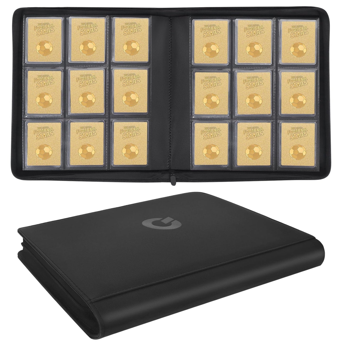 Qurhafoo Toploader Binder | Holds 324 Toploaders, 9-Pocket Pages, 3x4'' Card Storage