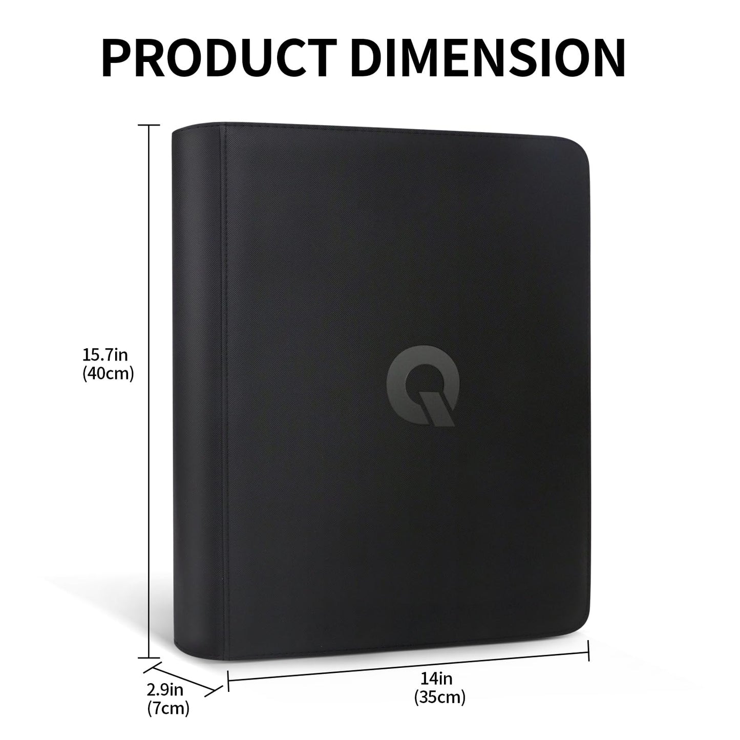 Qurhafoo Toploader Binder | Holds 324 Toploaders, 9-Pocket Pages, 3x4'' Card Storage