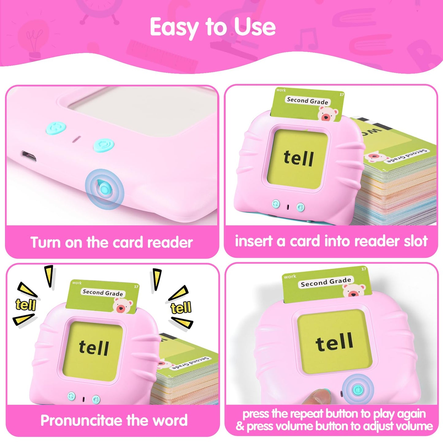 QuTZ ABC Flash Cards for Toddlers 2-4 | Autism-Friendly Speech & Language Cards
