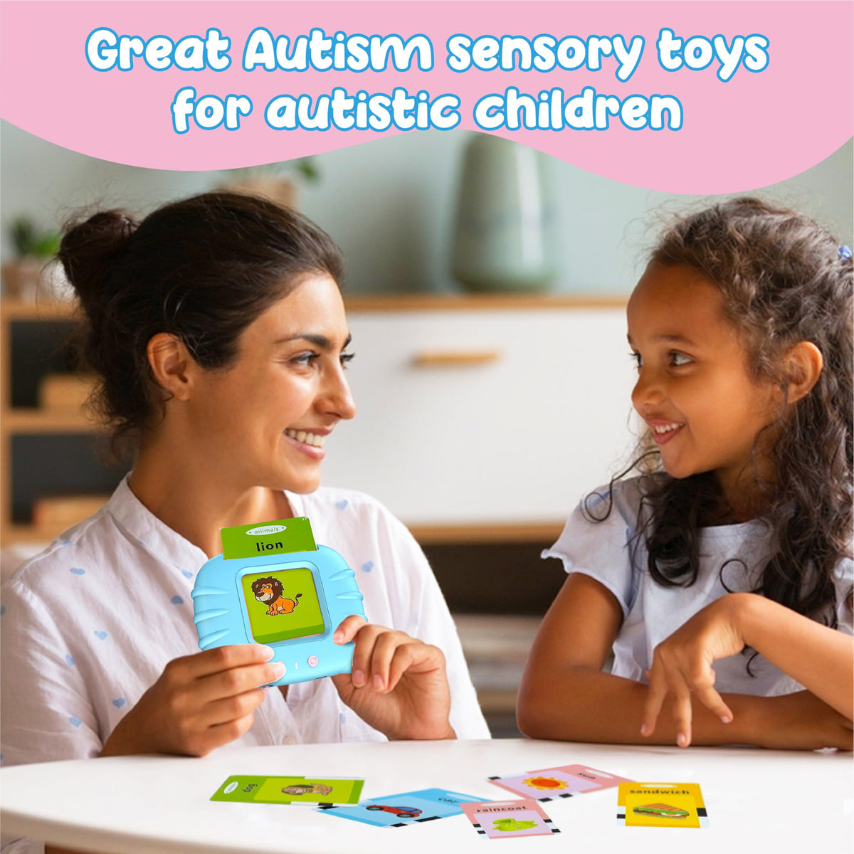 QuTZ Toddler Sight Words Flash Cards with Card Reader | 112 Double-Sided Cards, Up to 224 Words