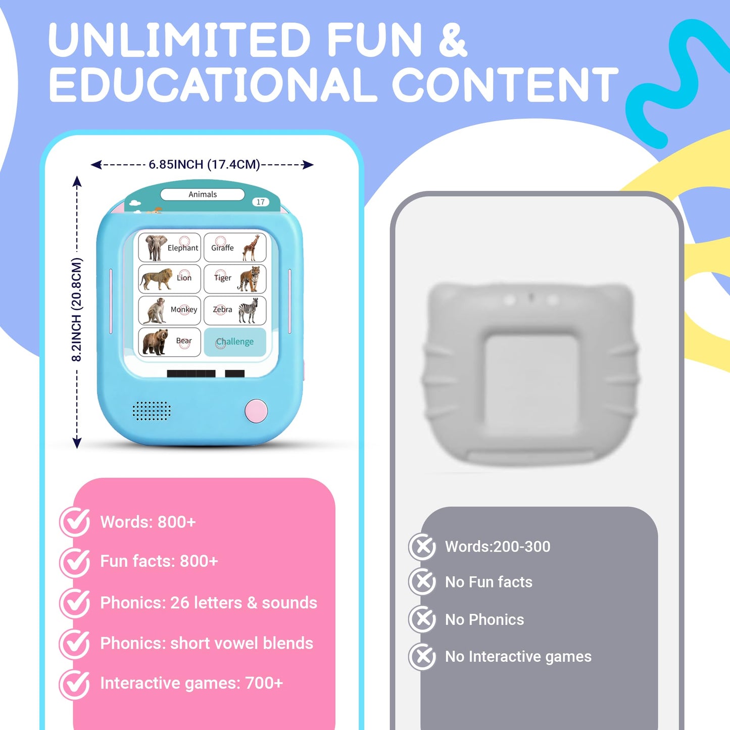 QuTZ Talking Flash Cards – Learn to Read with 166 Cards, 29+ Themes, 800+ Words, 700+ Games