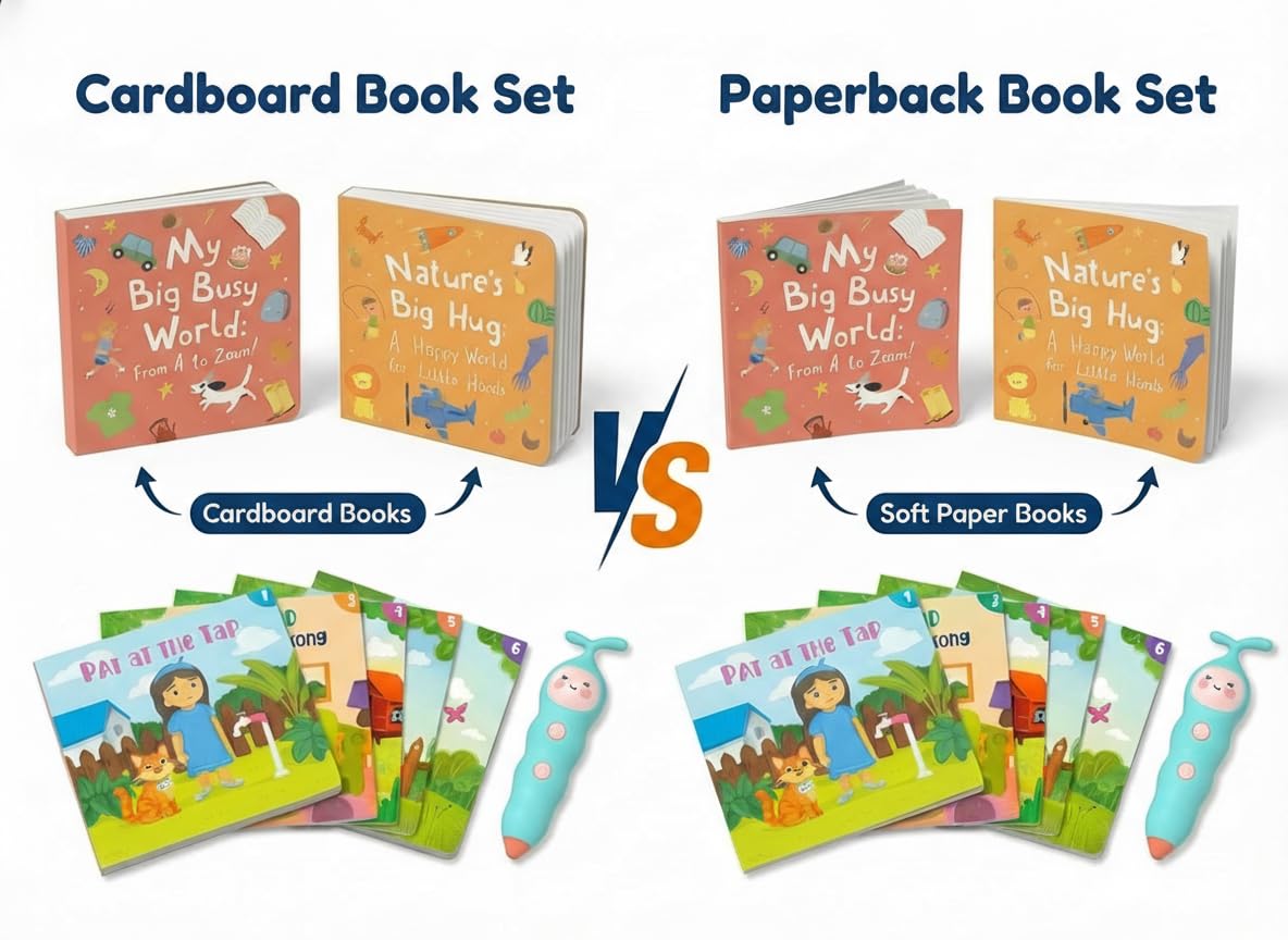 QuTZ Talking Pen Book Set – Tap-to-Read Phonics & Knowledge for Kids 3+