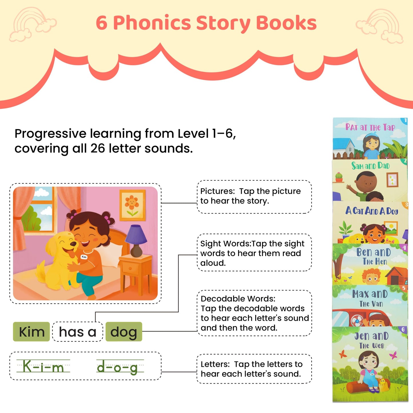 QuTZ Talking Pen Book Set – Tap-to-Read Phonics & Knowledge for Kids 3+