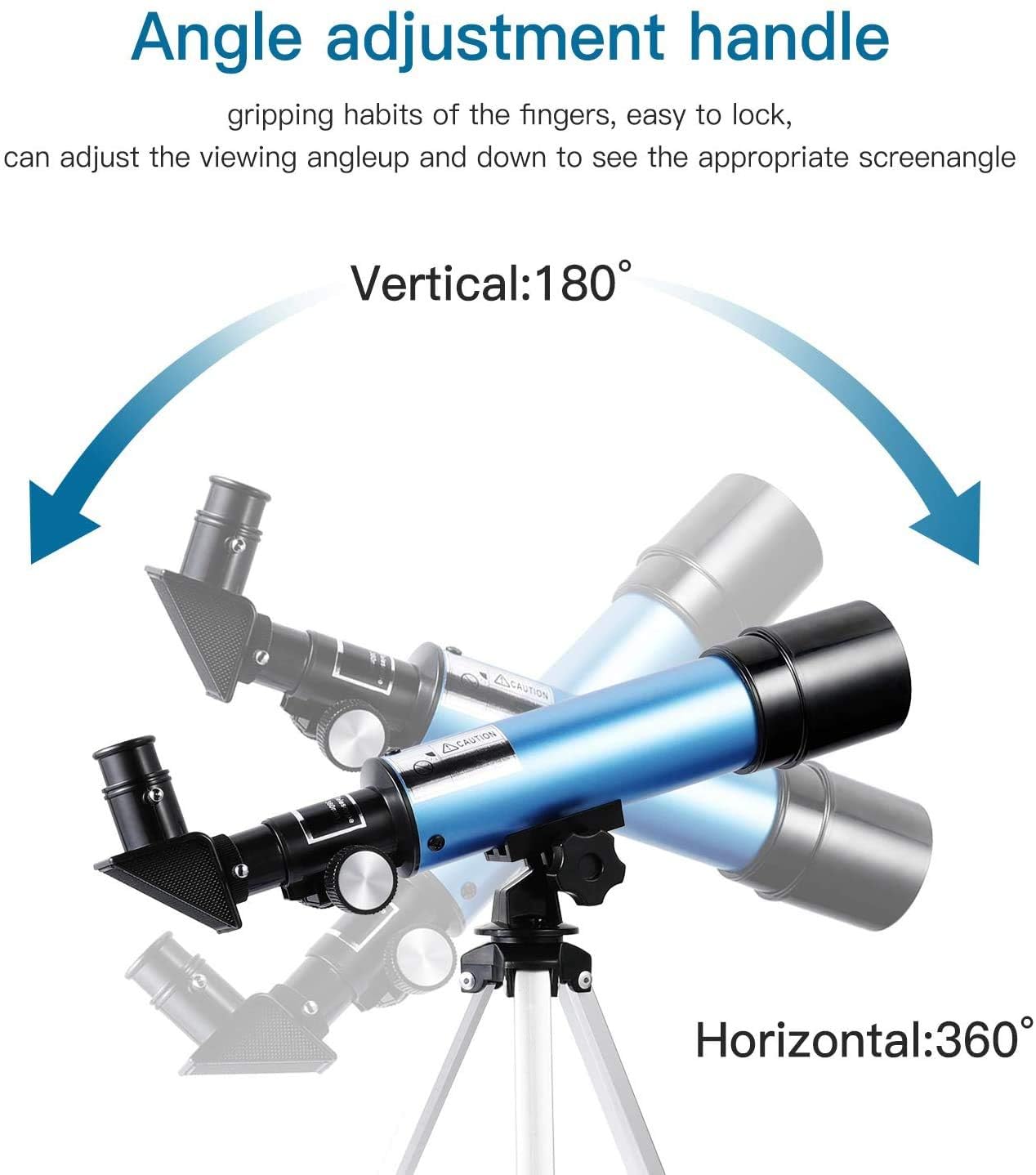 QW Telescope for Beginners and Kids – 50mm Refractor, Portable 90X Magnification, Tripod, 2 Eyepieces + 1.5X Barlow Lens