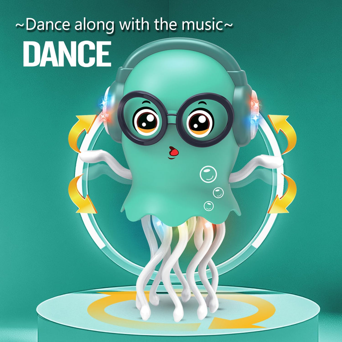 Qxbuhe Dancing Octopus Toy – Smart Tentacle Explorer with LED Lights & Music