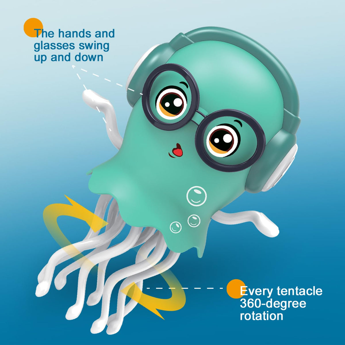 Qxbuhe Dancing Octopus Toy – Smart Tentacle Explorer with LED Lights & Music