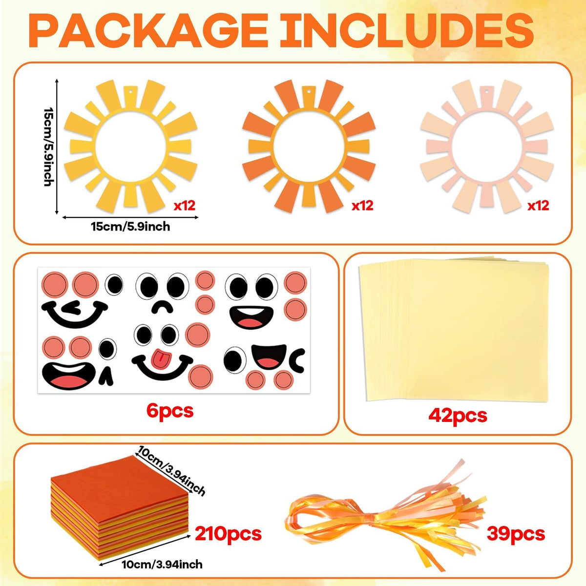 Qyeahkj 36 Set Sun Suncatchers – DIY Fall Window Art Kit for Kids