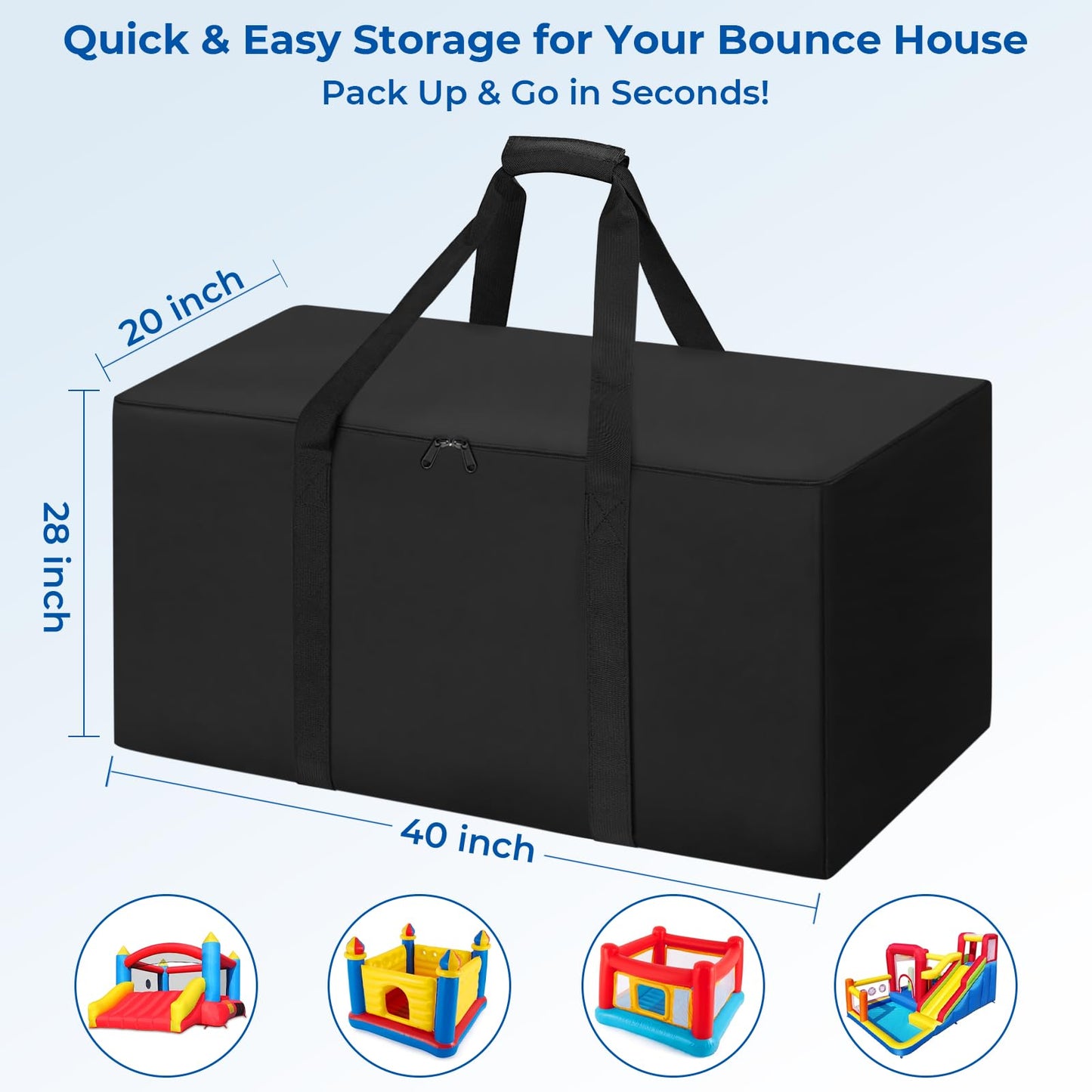 QYILUARE Extra Large Storage Bag for Inflatable Bounce House & Water Slide – 40x20x28 in
