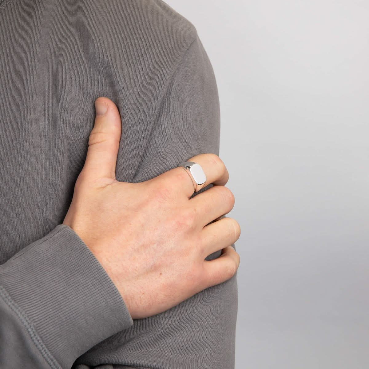 Beginnings  Sterling Silver Men's Signet Ring R3367