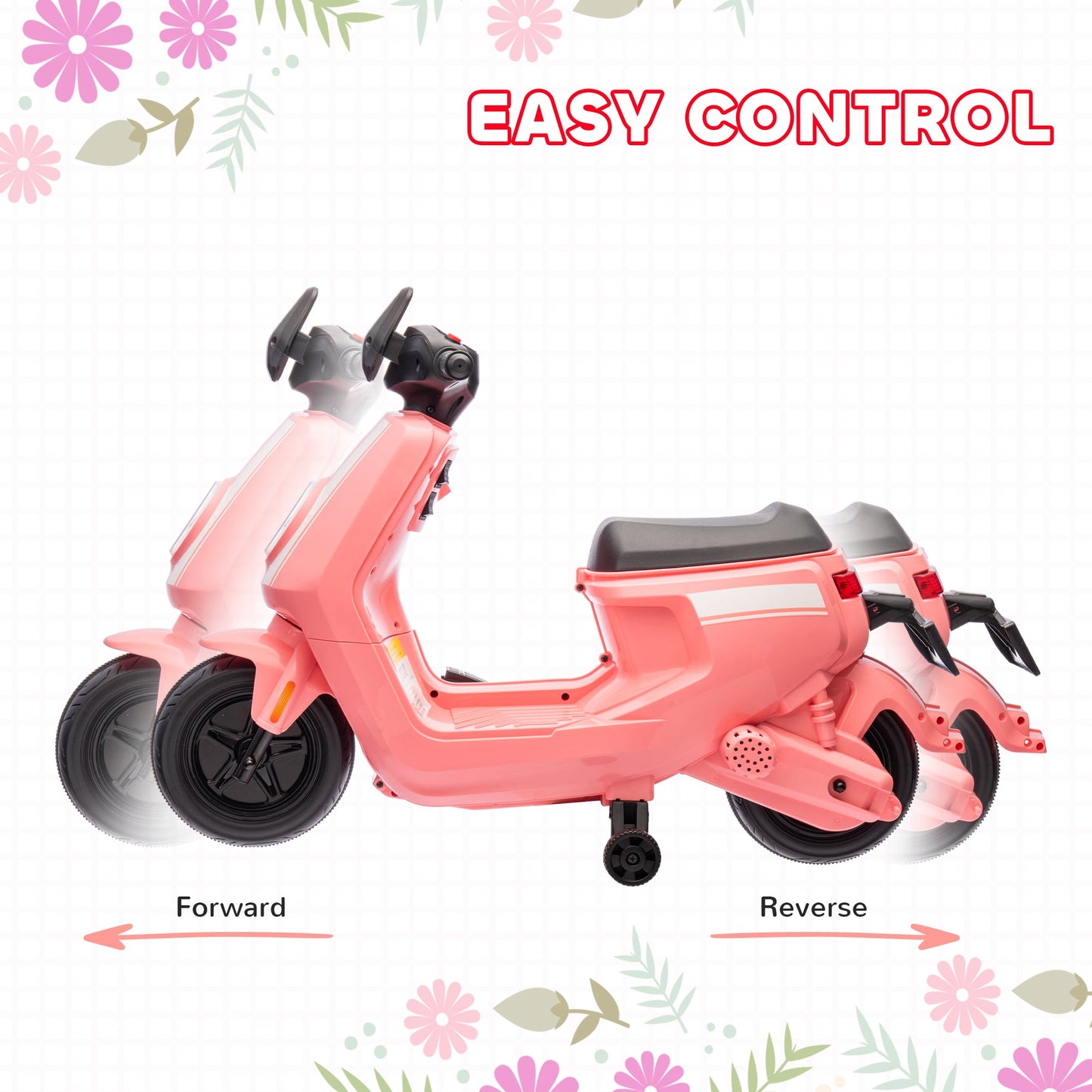 AIYAPLAY 6V Kids Electric Motorbike with Headlight and Music