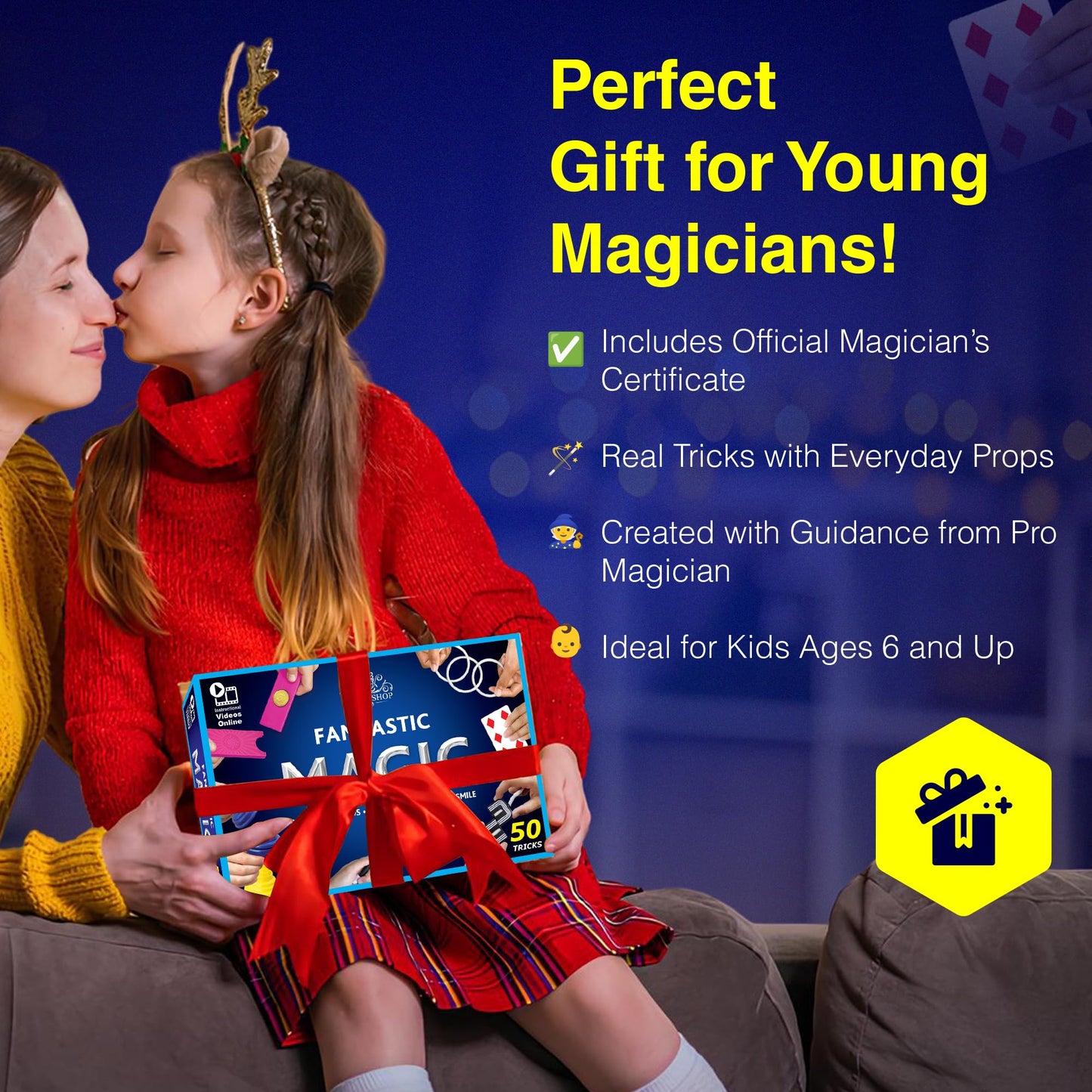 RA MAGIC SHOP Fantastic Magic Set – 50 Easy Tricks with Video Instructions for Kids 6-12 | Beginner Magic Tricks Kit