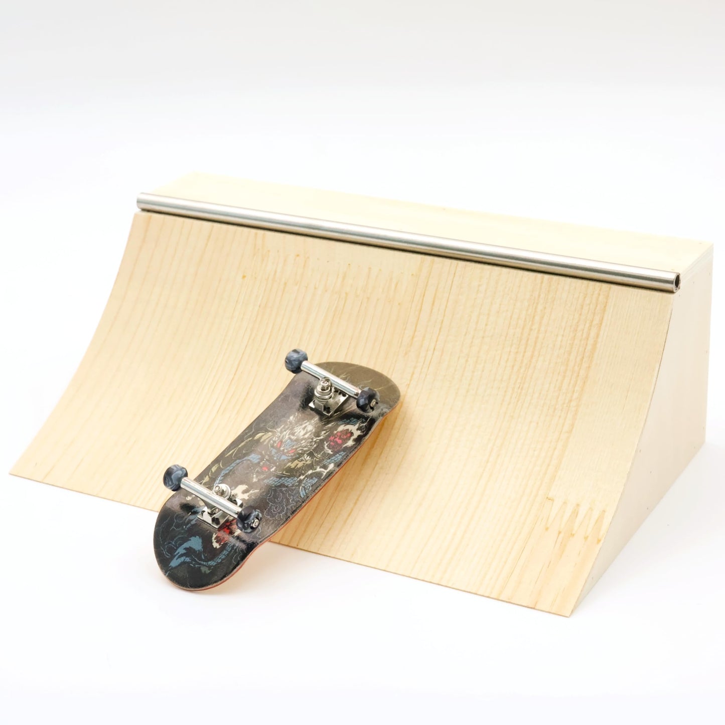 RACOFSB Wooden Fingerboard Ramp – Handmade Pro Quarter Pipe Obstacle