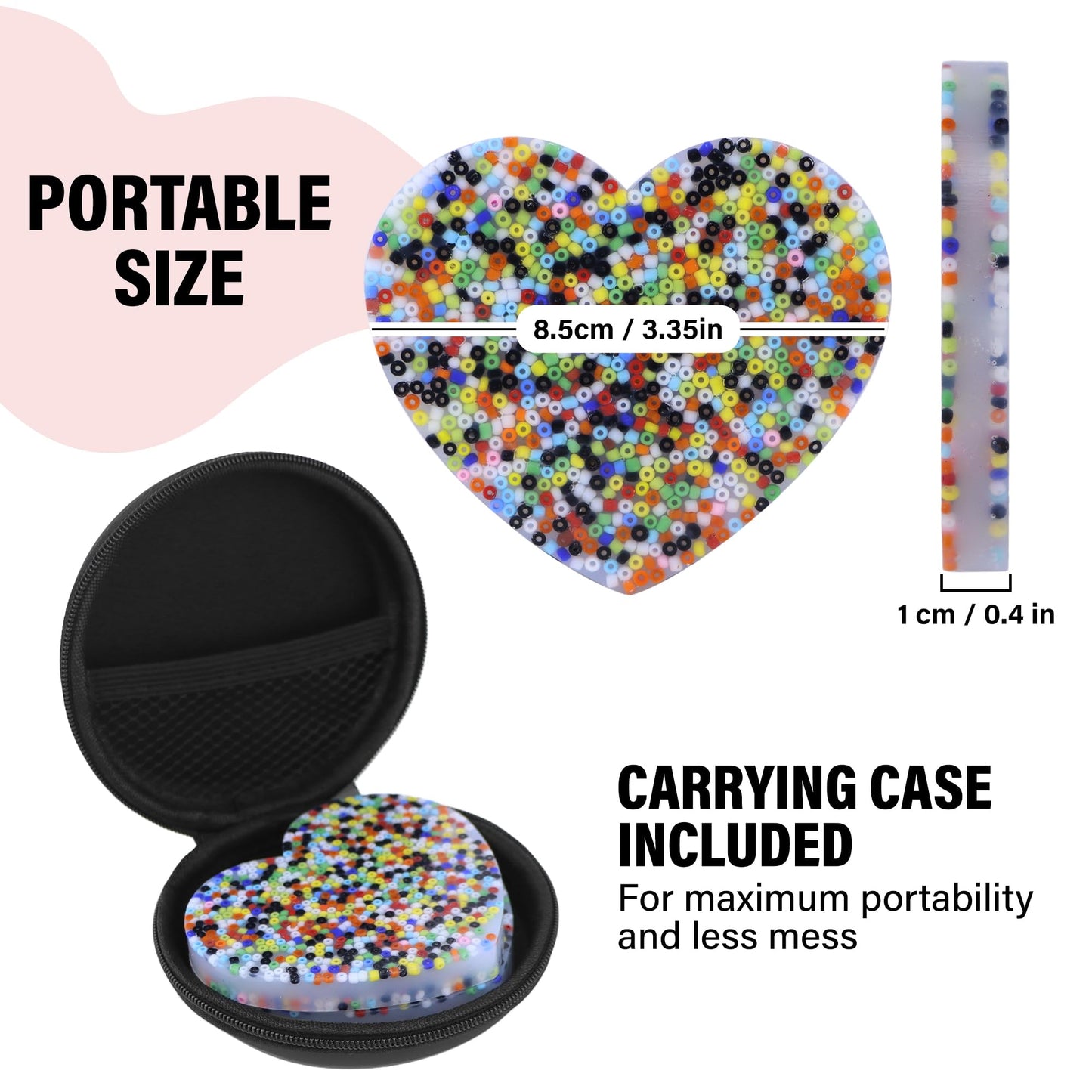 RadBizz Picky Pad 1 Pack – Discreet Fidget Toy for Skin Picking with Carrying Case